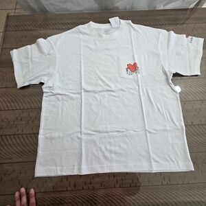 American Eagle Outfitters White Tee with Red Graphic
